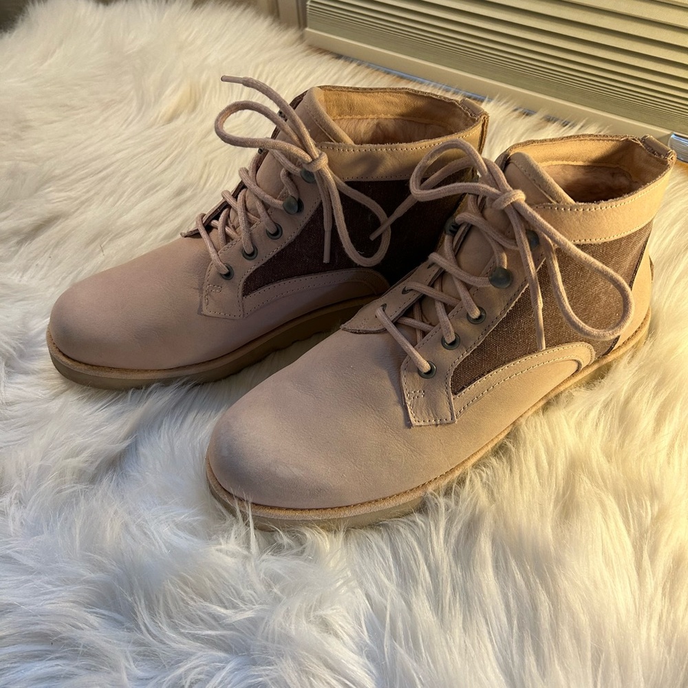 Ugg shearling booties.  Pink